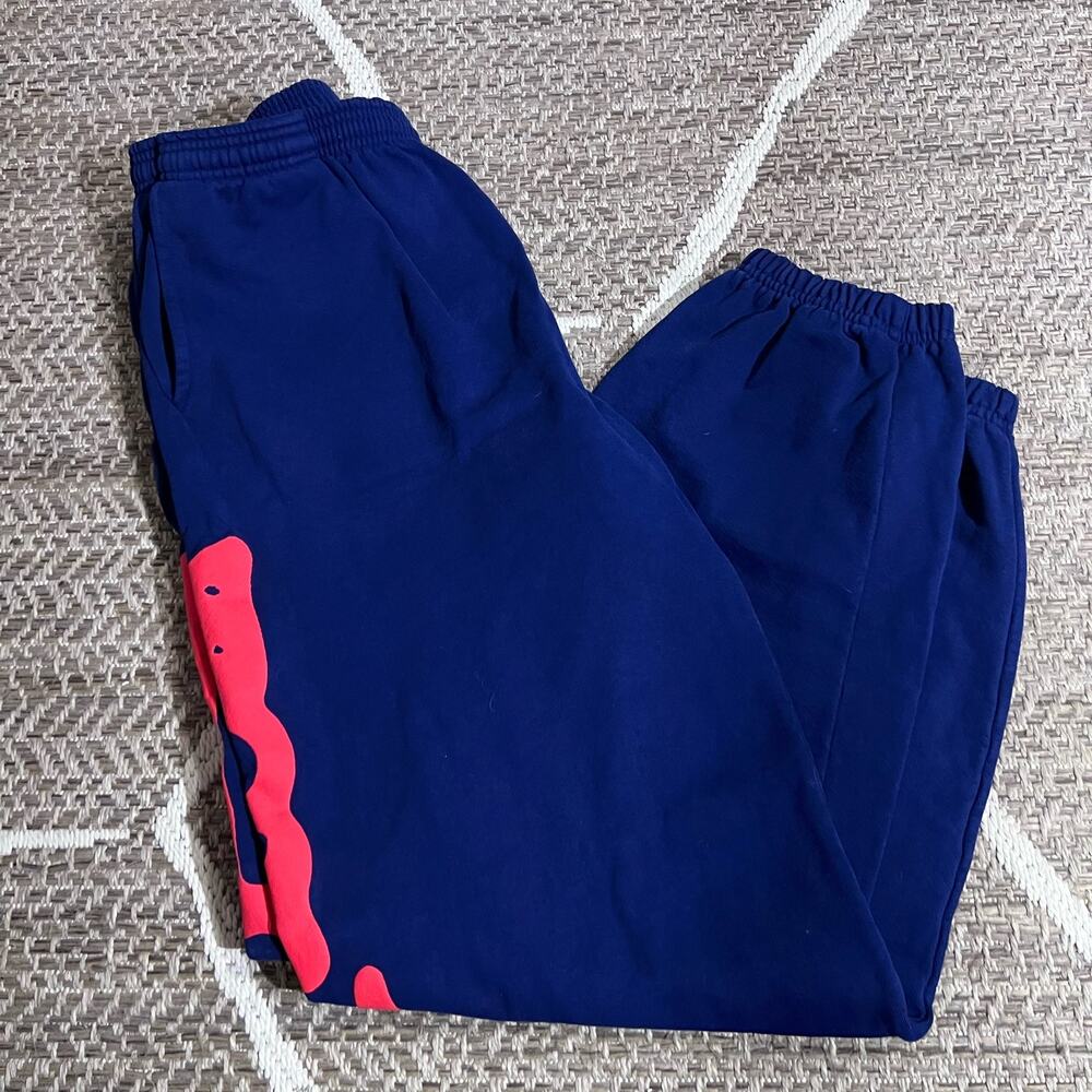 Sp5der Beluga Sweatpants Navy/Red Size XL